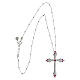 Collier zircons blancs et rouges Crucis Luminis argent 925 Agios s3