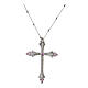 Collier zircons blancs et rouges Crucis Luminis argent 925 Agios s3