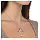 Collana zirconi rossi Crucis Luminis argento Agios s2