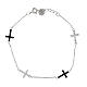 Pulsera Lumina plata zircones blancos negros Agios s1