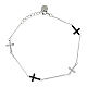 Pulsera Lumina plata zircones blancos negros Benedictus s1
