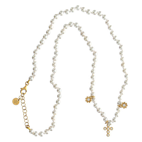 Aureum necklace, Agios Gioielli, pearls and gold plated 925 silver 3