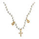 Golden silver pearl necklace Agios Aureum  s1