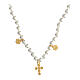 Golden silver pearl necklace Agios Aureum  s2