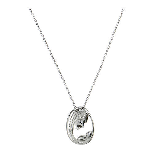 Collana Angelus Madonna e Bambino argento zirconi Agios 3
