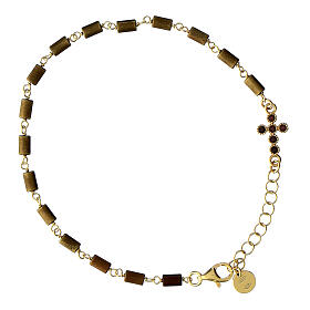 Lapis bracelet by Benedictus, brown hematite beads and gold plated 925 silver