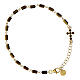 Pulsera Lapis hematites marrón plata dorado Benedictus s1
