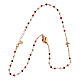 Girocollo Sacro Cuore argento rosé grani multi arancio Agios s5