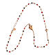 Sacred Heart necklace rose silver multi orange beads Agios s3