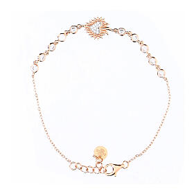 Armband von Benedictus, O Sacrum Cor, 925er Silber, Rosé-Finish, weiße Zirkone