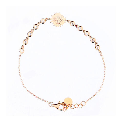 O Sacrum Cor bracelet by Agios, rosé 925 silver and white rhinestones 3