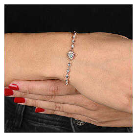 Bracciale O Sacrum Cor rosé zirconi bianchi Agios