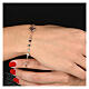 Agios Sacred Heart bracelet of rosé 925 silver, blue beads s2