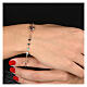 Bracciale Sacro Cuore rosé grani azzurri blu Benedictus s2