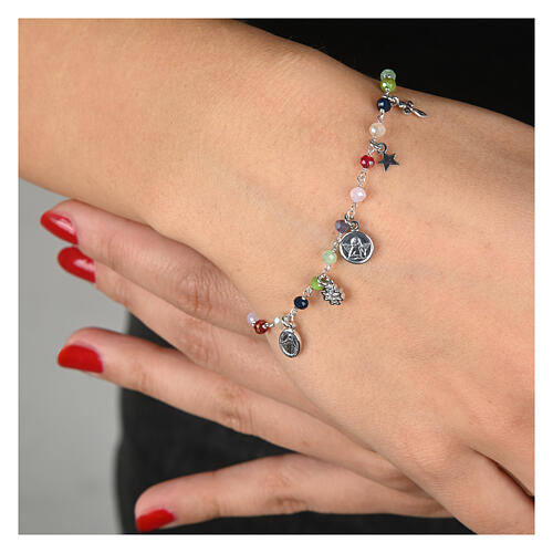 Pulseira Amore prata 925 contas multicores Benedictus 2