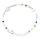 Bracciale argento 925 grani azzurri Miracolosa Agios s1