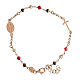 Bracciale argento Miracolosa rosé grani arancio Agios s3