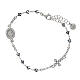 Agios single decade bracelet with Miraculous Medal, rhodium-plated 925 silver and rhinestones s1