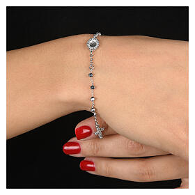 Bracciale argento rodiato Miracolosa zirconi Agios