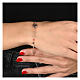 Pulsera plata rosada granos mulitcolores Sagrado Corazón Agios s2