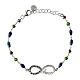 Color Infinitum bracelet by Agios, blue and green stones, rhodium-plated 925 silver s1