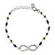 Color Infinitum bracelet by Agios, blue and green stones, rhodium-plated 925 silver s2