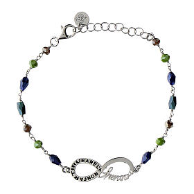 Pulsera Color Infinitum plata rodiada multicolor azul Agios