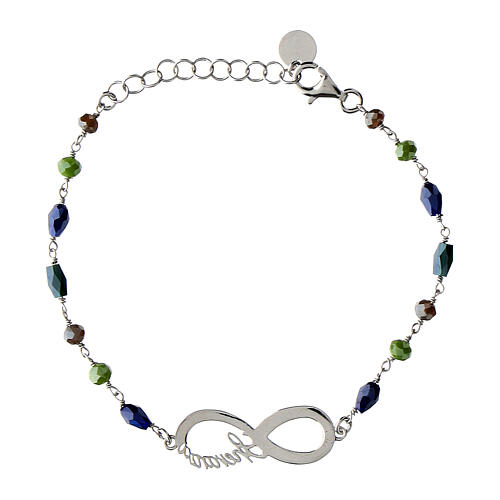 Pulsera Color Infinitum plata rodiada multicolor azul Agios 2