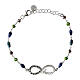 Bracciale Color Infinitum argento rodiato multicolore blu Agios s1