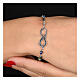 Infinitum bracelet rhodium-plated silver multicolor blue Agios s2