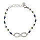 Infinitum bracelet rhodium-plated silver multicolor blue Agios s3