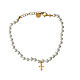 Crucis bracelet by Agios with pearls and blue rhinestone cross, 925 silver s2