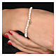 Crucis bracelet by Benedictus with pearls and blue rhinestone cross, 925 silver s2
