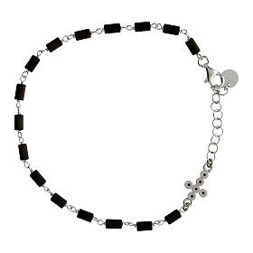 Lapis bracelet 925 silver Agios black hematite