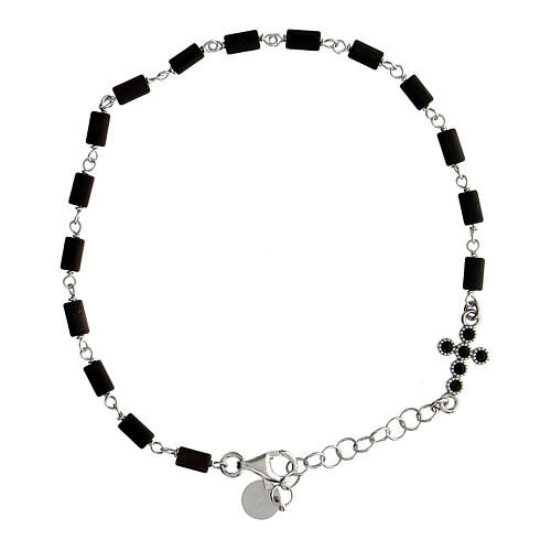 Lapis bracelet 925 silver Agios black hematite 1