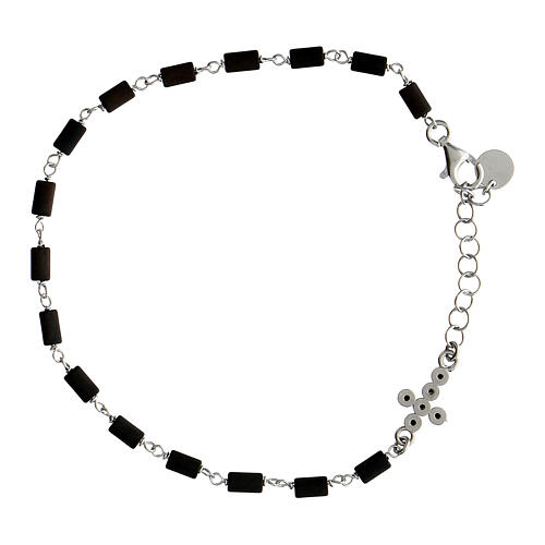 Lapis bracelet 925 silver Agios black hematite 2
