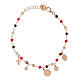 Bracciale argento rosé grani multi arancio Amore Agios s3