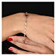 Bracelet Sacré Coeur argent 925 rosé grains rose pâle Agios s2