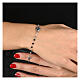 Pulsera Sagrado Corazón granos negros plata rodiada Agios s2