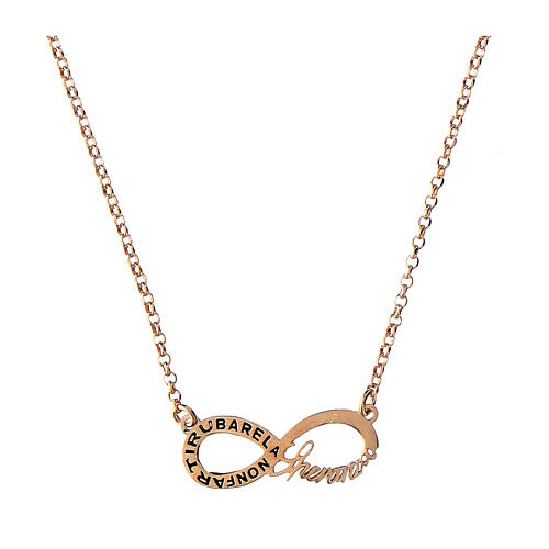 Bracciale Sacro Cuore grani neri argento rodiato Agios 1