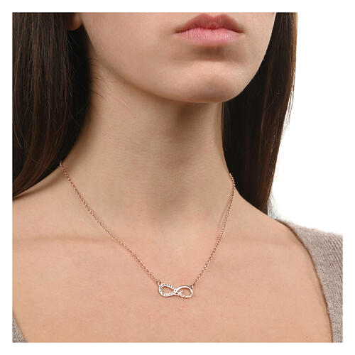 Bracciale Sacro Cuore grani neri argento rodiato Agios 2