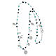 Amore necklace with dangle charms and blue beads, 925 silver, Agios Gioielli s3