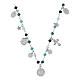 Amore silver necklace celestial grains Agios medals s2