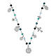 Amore silver necklace celestial grains Agios medals s1