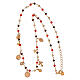 Collier Amore argent 925 rosé grains rouges bruns et breloques Benedictus s4