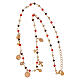 Collana Amore argento rosé multicolore arancio medaglie Agios s4