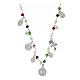 Amore necklace with dangle charms and multicoloured beads, 925 silver, Agios Gioielli s2
