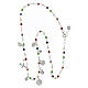 Agios silver necklace green pink beads Amore s3