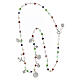 Agios silver necklace green pink beads Amore s4