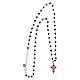 Coloribus necklace, Agios Gioielli, 925 silver, blue beads and pink rhinestones s3